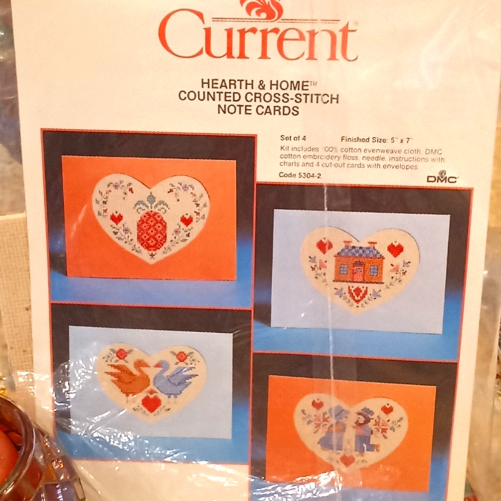 🥰🆕️❤ current counted cross stitch notecards